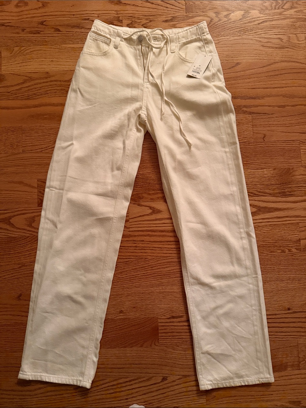 Parke x target Cream Drawstring jeans - Clean Straight Fit